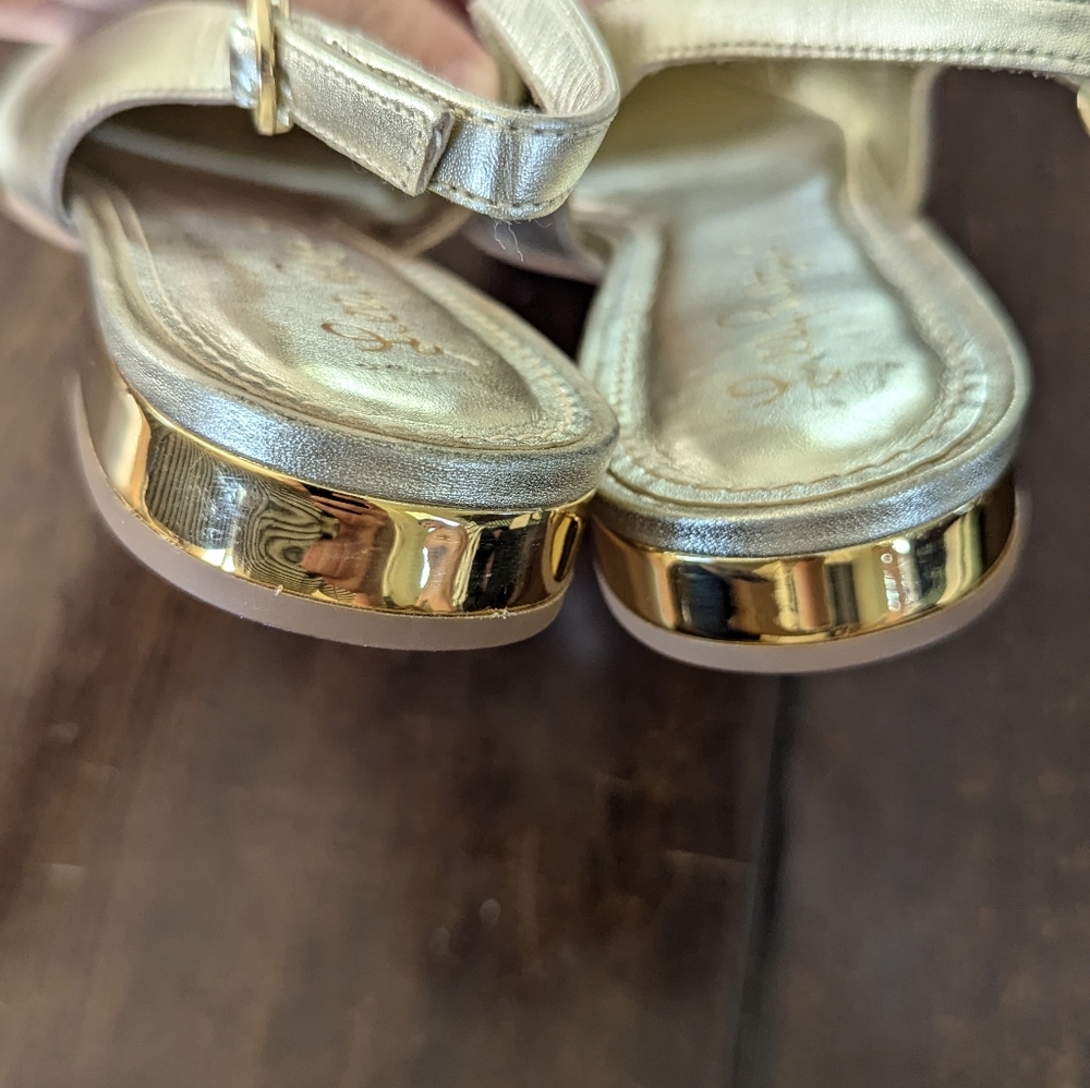 Lily Pulitzer Metallic Gold Slingback Flats Women's 9 - Picture 6 of 7